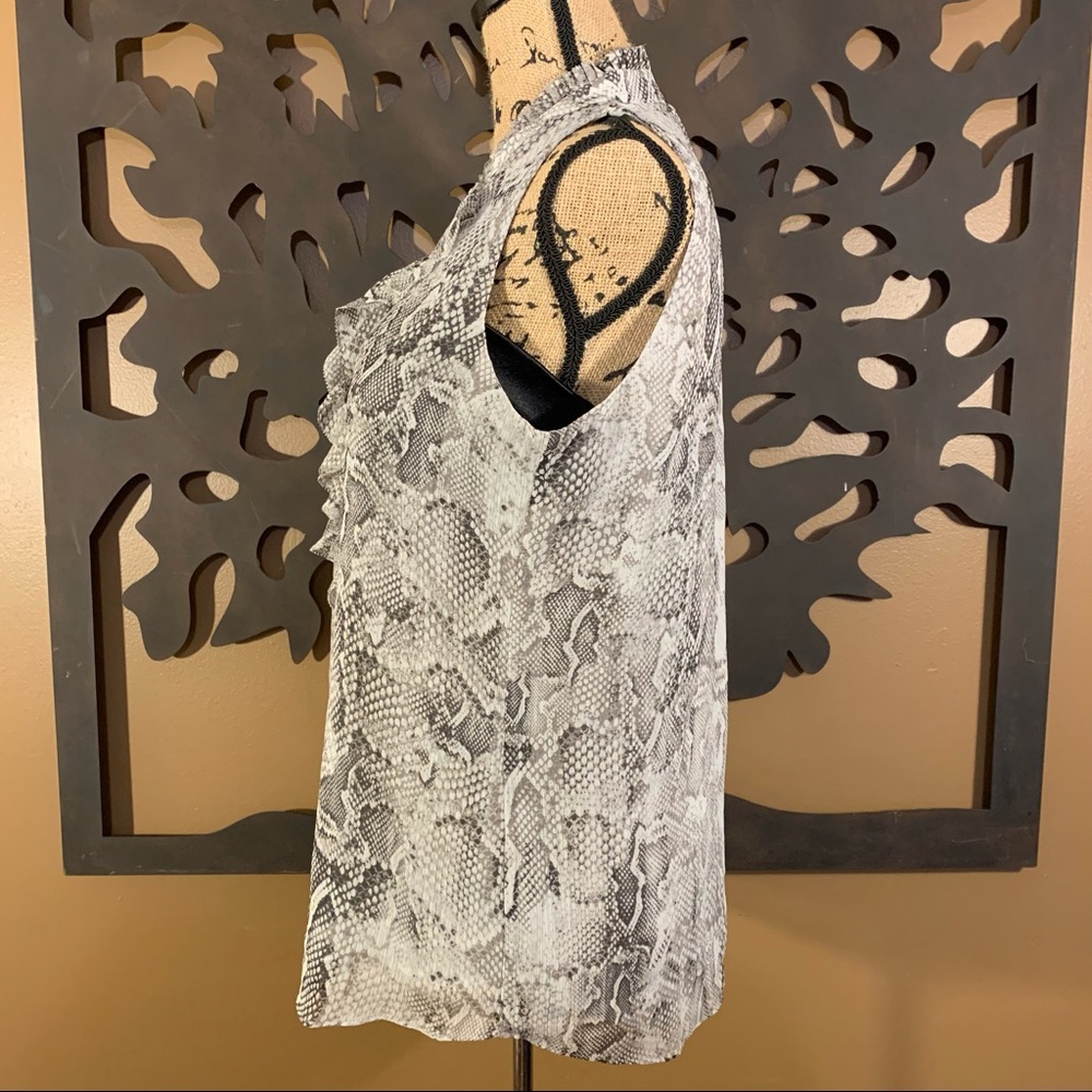 WHBM Snake Skin Ruffle Tank - Picture 8 of 10